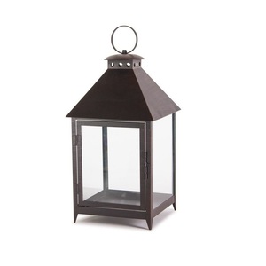 Unique Home Decorative Candle Holder Stainless Steel Metal & Glass Candle <b>Lantern</b> in <b>Black</b> Finished Handmade Customized - Product Image 4