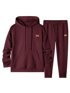 Conjunto de Chándal Liso para Sublimación al por Mayor 2026, Ropa Deportiva para Hombre, Sudadera con Capucha y Pantalones de Chándal - Product Image 2