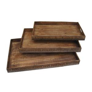 Plateau de service en bois, plateau de service écologique, résistant au lave-vaisselle, durable, style américain, pour la maison, l'hôtel, le restaurant, le mariage - Product Image 4