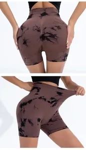 Women's High Waist Seamless Breathable Mesh <b>Short</b> Quick Dry Stretchy <b>Leggings</b> for Yoga Gym Workout - Product Image 5