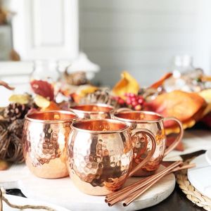 Hammered copper beverage mug collection redwood retreat drink <b>cups</b> <b>reusable</b> cocktail mugs premium durable - Product Image 1