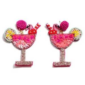 Pendientes colgantes de cuentas de estilo bohemio coloridos, joyería de moda hecha a mano, proveedor al mejor precio - Product Image 1