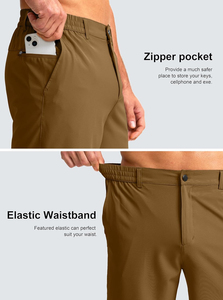Shorts de golf pour hommes, coupe ajustée, tissu extensible doux, 95% polyester, 5% élasthanne, prix imbattable - Product Image 3
