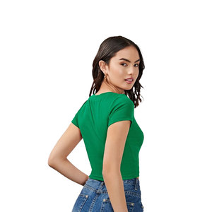 เสื้อครอปท็อปผู้หญิง ดีไซน์เรียบหรู น้ำหนักเบา สวมใส่สบาย ผ้าสัมผัสนุ่ม แฟชั่นมินิมอล เหมาะสำหรับวันหยุดฤดูร้อน - Product Image 6