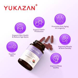 Suplemento NMN+30's Yukazan Malasia NAD+ Antioxidante Antienvejecimiento Energía Salud de la Piel Tabletas para Mujeres Todo Tipo de Piel Maqui - Product Image 3