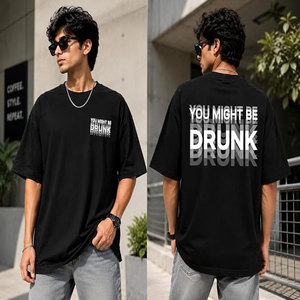 เสื้อยืดแขนสั้นสีดำสำหรับผู้ชาย ทรงปกติ คอกลม/คอวี ผ้าฝ้ายเจอร์ซีย์ 100% สวมใส่สบาย ระบายอากาศได้ดี พิมพ์ลายดิจิทัล แห้งเร็ว - Product Image 2