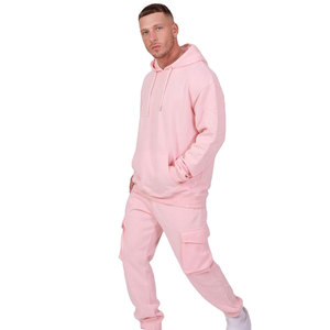 Conjunto de Sudadera con Capucha y Pantalones Deportivos Personalizados para Hombre, Corte Regular, Hombros Caídos, Transpirable, con Paneles, Ecológico, Estilo Urbano - Product Image 4