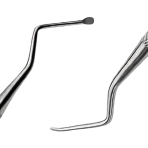 เครื่องมือขูดกระดูกลูคัส # เครื่องมือผ่าตัดทางทันตกรรมสแตนเลสแบบใช้มือ ปลายช้อนเรียบ ขนาด 3 มม. แบบสองด้าน 86 ชิ้น สำหรับการถอนกระดูก - Product Image 6