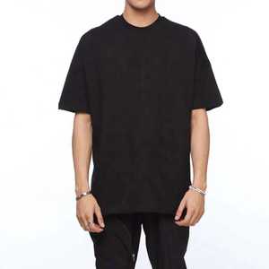 T-shirt décontracté pour homme en maille ajustée, 150 grammes, motif léopard brodé, 100 % coton, manches courtes, anti-boulochage - Product Image 3