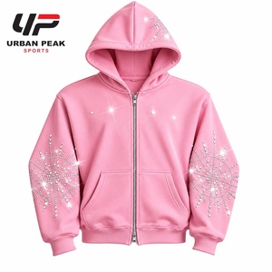 Sweat-shirt exclusif pour homme avec strass, designs créatifs scintillants, couleurs coordonnées et style urbain distinctif - Product Image 1