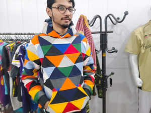 Men's Heavyweight Cotton <b>Oversize</b> for Puff Print <b>Hoodie</b> & Sweatshirt High Quality <b>Black</b> Line for Winter - Product Image 4