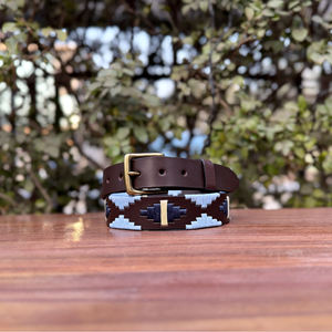 Cinturón de Polo de Cuero de Búfalo con Hilo Encerado, Hebilla de Aleación de Zinc, Acabado a Mano, Calidad Premium, Duradero, 35MM, Bordado Personalizado - Product Image 1