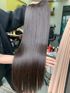 Extensiones de Cabello Humano Virgen Remy Liso Natural de 30 Pulgadas con Trama Simple, Nuevo Estilo - Product Image 5