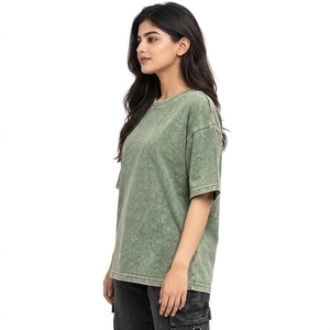 Camisetas Oversize de Algodón Transpirable Premium para Mujer, Estilo Moderno y Cómodo, con Lavado Ácido - Product Image 3