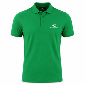 เสื้อเชิ้ตผู้ชายผ้าโพลีเอสเตอร์ 100% แห้งเร็ว พิมพ์ลายดิจิทัล คอเสื้อแบบยืดได้ ปักโลโก้ สำหรับเล่นกีฬาและใส่ทำงาน - Product Image 5