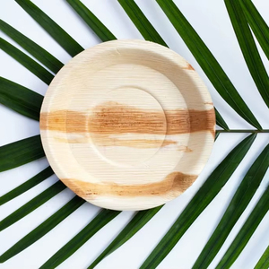Platos Desechables Biodegradables y Compostables de Bambú de 8 Pulgadas, Resistentes, para Bodas y Fiestas, Venta al Por Mayor - Product Image 1