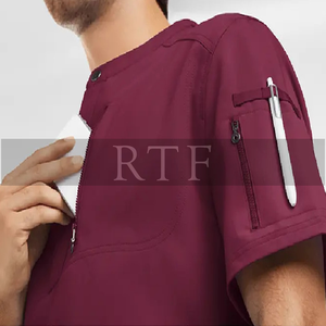 Tenues Médicales Extensibles de Haute Qualité à Manches Courtes pour Hôpital, Uniformes d'Infirmière par Raw to Fine - Product Image 4