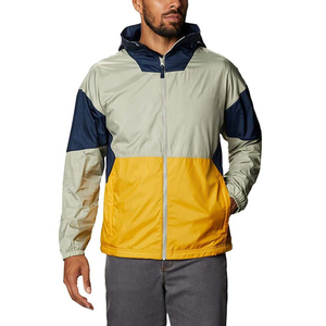 Veste coupe-vent à capuche pour homme, colorée, légère, imperméable, zippée, pour course à pied et sports de plein air, vente en gros OEM - Product Image 2