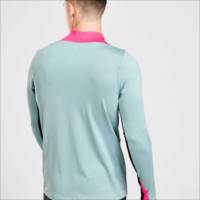 Maillot d'entraînement de football pour homme Denish Sports Wear, haut à fermeture éclair 1/4, manches longues, respirant, séchage rapide, été, 100% coton