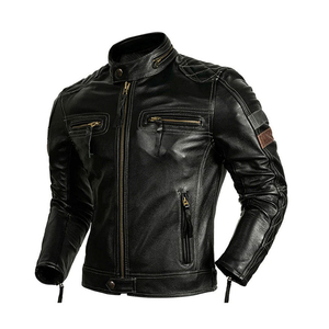 Chaqueta de cuero de gamuza para hombre al por mayor con cierre de cremallera para marcas de ropa urbana, proveedor de desarrollo de muestras - Product Image 2