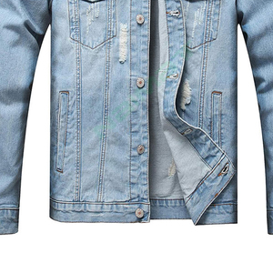 New Stylish Customization <b>Black</b> Lapel Winter Unisex 100% Cotton/100% Polyester High Street Retro Loose Casual Denim <b>Jean</b> <b>Jacket</b> - Product Image 6