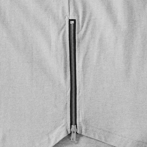 Camiseta de Hombre Longline, Corte Regular, Venta al por Mayor, 100% Algodón Transpirable, 180g, Cierre Lateral con Cremallera, Dobladillo Curvo, Logotipo Frontal, Servicio OEM - Product Image 3