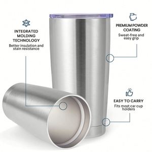 20oz Stainless Steel Tumbler Double Wall <b>Insulated</b> Travel Coffee <b>Mug</b> for Hot Cold Drinks Gifts with Lid and Straw - Product Image 3