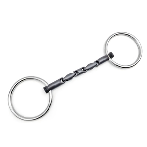 Heavy Duty Stainless Steel Made Round Handle Horse Products Double Jointed <b>Titanium</b> Equestrians Use Bits For Better Control - Product Image 2