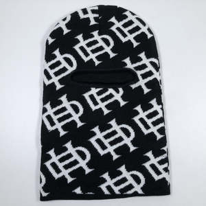 Custom Logo Printed Wholesale High Quality Full Face Sports Headwear Balaclava <b>One</b> Hole Design 100% Polyester Unisex <b>Black</b> - Product Image 5