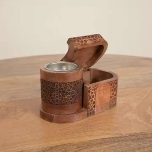 Juego de Quemadores de Incienso de Madera Hechos a Mano con Diseño Impreso para Decoración del Hogar y Productos de Fragancia - Product Image 4