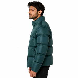 Chaqueta de Plumón Personalizada de Alta Gama para Hombre, Chaqueta Elegante con Forro de Piel de Oveja para Invierno, Chaquetas Personalizadas para Hombre al por Mayor OEM - Product Image 2