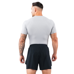 Camiseta Deportiva de Compresión Cromada para Hombre, Manga Corta, Ajuste Premium, Ropa Deportiva, Camiseta de Gimnasio, Venta al Por Mayor, Ropa Deportiva Activa - Product Image 3