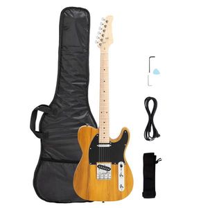 GTL Transparent Yellow Electric Guitar with Maple Fingerboard and SS Pickup - Product Image 1