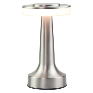 Modern LED Rechargeable Hotel Use Dimmable Portable Table Lamp with Clear Glass Shade Pink Color Battery Powered <b>Touch</b> Control - Product Image 2