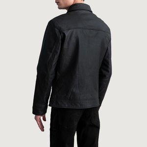 เสื้อแจ็คเก็ตหนัง PU สำหรับผู้ชาย RELEVO ทรงเข้ารูป ปกคอพับ ปิดด้วยซิป กันลม สไตล์มอเตอร์ไซค์ เหมาะสำหรับใส่ในฤดูใบไม้ร่วง - Product Image 3
