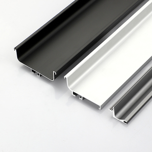 Herrajes ocultos sin tiradores para puertas de gabinetes de cocina de aluminio, ranuras en forma de U, gabinetes inferiores en forma de L, armarios y almacenamiento de zapatos - Product Image 5