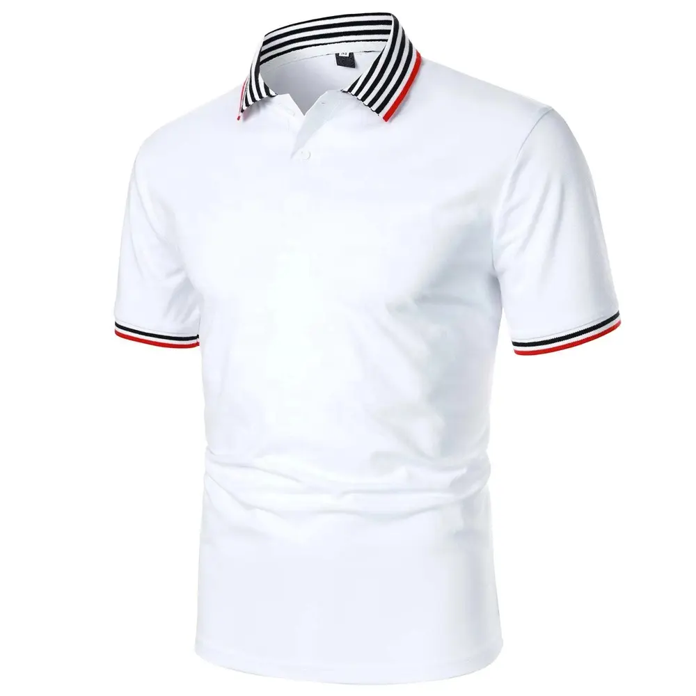 Polo Golf düz T shirt erkekler özel stil Casual Tees düz kısa kollu Golf % 100% pamuklu işlemeli artı boyutu polo OEM