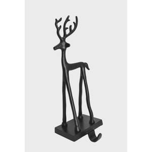 Black Color Vintage Style Reindeer Christmas Stocking Holders <b>Weighted</b> Metal Mantle Hangers Fireplace Decoration Low Price - Product Image 5