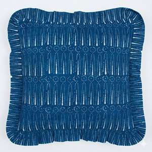 Funda de cojín bohemia hecha a mano con volantes de algodón, estampado floral indio, fundas de almohada de lujo estilo boho con volantes. - Product Image 6