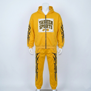 Survêtement Homme Personnalisé en Gros, Couleur Unie, Coupe Classique, à Capuche, Design 2-en-1, Taille Élastique, Matière Durable et Respirante - Product Image 1