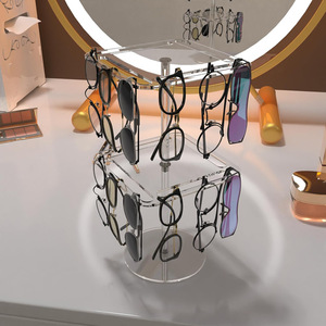 360 Acrylic <b>Rotating</b> Portable Storage Scratch-Resistant Fashionable Desktop Sunglasses <b>Display</b> <b>Stand</b> Eyewear Organizer Rack - Product Image 1