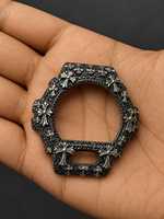 Lunette de montre noire entièrement sertie de pierres avec motif croix pour GA6900, accessoire de bijouterie hip-hop pour hommes et femmes