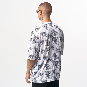 Men's Oversized <b>Black</b> Cotton <b>T</b>-<b>Shirt</b> Short Sleeve O-Neck Casual Jersey Plain Dyed Solid Color Fit Regular Style - Product Image 1