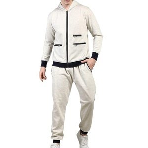 Survêtements Homme Hiver en Coton Épais Personnalisés avec Logo Brodé OEM – Ensembles Homme Tendance avec Fermeture Éclair et Poches – Vente en Gros - Product Image 1