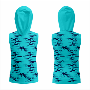 เสื้อฮู้ดแขนกุดสำหรับฤดูร้อนแบบกำหนดเอง น้ำหนักเบา ระบายอากาศได้ดี แห้งเร็ว พิมพ์ลายแบบ Sublimation ผลิตจากโพลีเอสเตอร์ 100% สำหรับทีมกีฬา - Product Image 6