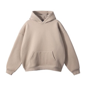 เสื้อฮู้ดโอเวอร์ไซส์แบบยูนิเซ็กซ์ สีเทาล้วน ผ้าฝ้ายฟลีซ สวมใส่สบาย มีกระเป๋า ดีไซน์เรียบง่าย ทรงปกติ เหมาะสำหรับฤดูหนาว ผลิตจากวัสดุถักทอเป็นมิตรต่อสิ่งแวดล้อม - Product Image 5