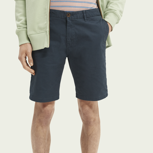 Shorts chino Bermuda personnalisés de haute qualité pour hommes, style streetwear estival, bleu, en twill de coton, pour le golf. - Product Image 1