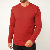 T-shirt en coton à manches courtes pour homme, col rond, coupe classique, couleur unie, jersey tricoté, chemise décontractée, respirante, confortable, légère