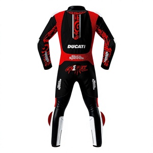 ชุดแข่งรถมอเตอร์ไซค์ Francesco Bagnaia MotoCP Rucati 1 ชิ้น ทำจากหนังวัว/หนังจิงโจ้ สำหรับขี่มอเตอร์ไซค์/ขับขี่บนสนามแข่ง/ชุดจั๊มสูทหนัง ระดับ CE 2 - Product Image 2