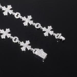 Pulsera de Eslabones de Plata de Ley 925 con Moissanita Brillante, Elegante Cadena de Joyería, Accesorio de Moda para Colecciones de Regalo - Product Image 2